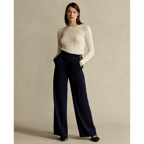 Cream Beaded-Pony Cable-Knit Jumper Polo Ralph Lauren 3