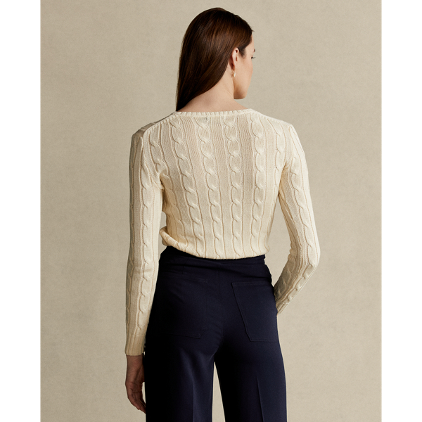 Cream Beaded-Pony Cable-Knit Jumper Polo Ralph Lauren 4