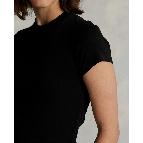 Polo Black Cotton Crewneck Tee Polo Ralph Lauren 7