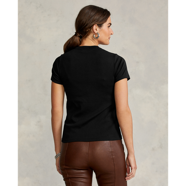 Polo Black Cotton Crewneck Tee Polo Ralph Lauren 9