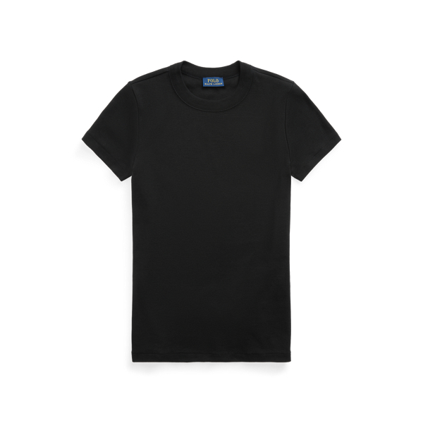 Polo Black Cotton Crewneck Tee Polo Ralph Lauren 2