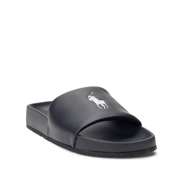 Black/White Cayson Pony Slide Sandal Polo Sport 2