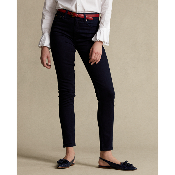 Overdyed Indigo Tompkins High-Rise Skinny Jean Polo Ralph Lauren 4