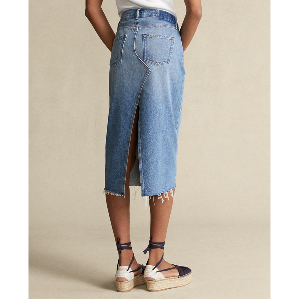 Medium Indigo Denim Midi Skirt Polo Ralph Lauren 6