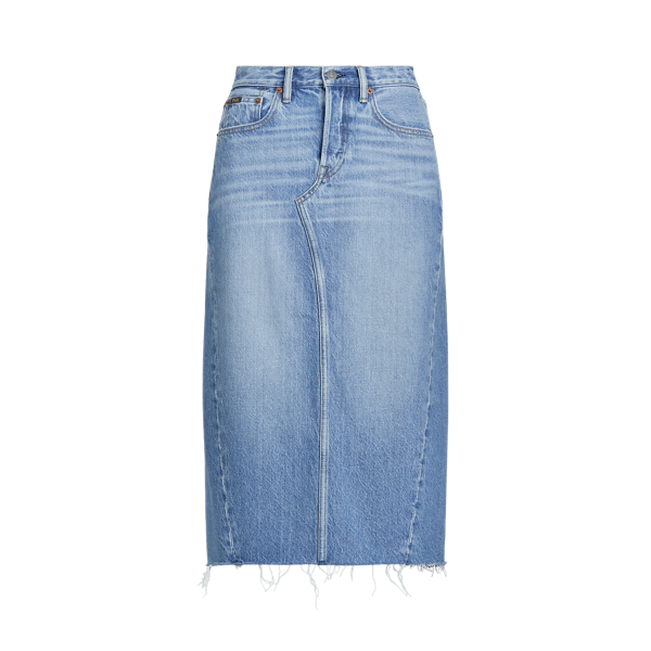 Medium Indigo Denim Midi Skirt Polo Ralph Lauren 2