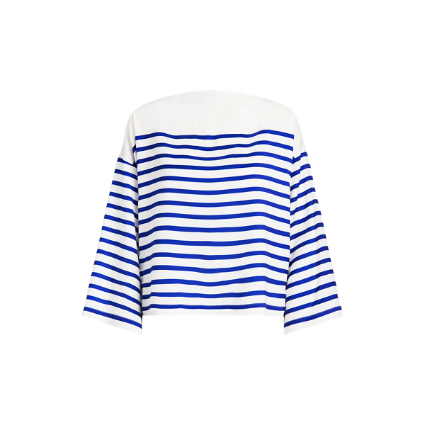 Breton Stripe Striped Satin Shirt Polo Ralph Lauren 2