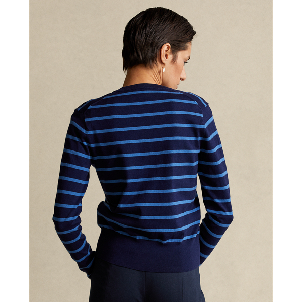 Blue Multi Striped Cotton Cardigan Polo Ralph Lauren 5