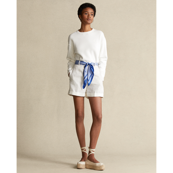 Deckwash White Soutache-Trim Fleece Sweatshirt Polo Ralph Lauren 4