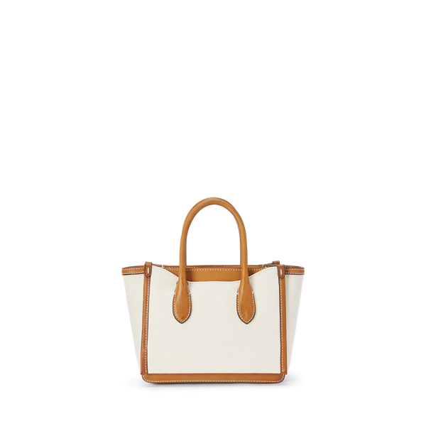 Natural/Cuoio Canvas Mini Sloane Satchel Polo Ralph Lauren 3