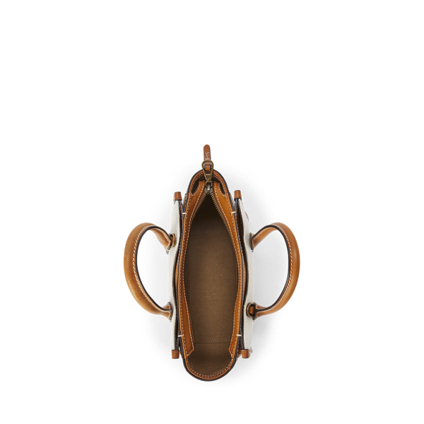 Natural/Cuoio Canvas Mini Sloane Satchel Polo Ralph Lauren 4