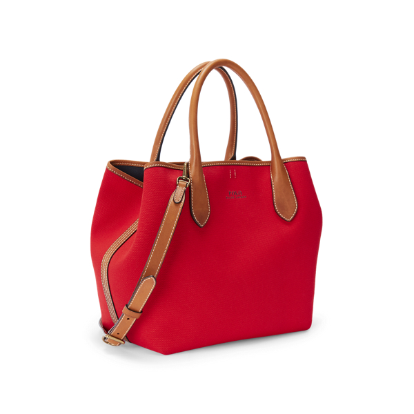 Red Bellport Canvas Medium Tote Polo Ralph Lauren 2