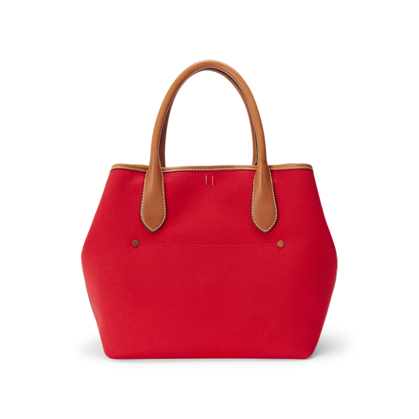 Red Bellport Canvas Medium Tote Polo Ralph Lauren 3