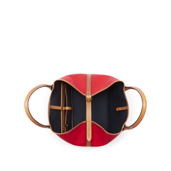 Red Bellport Canvas Medium Tote Polo Ralph Lauren 4