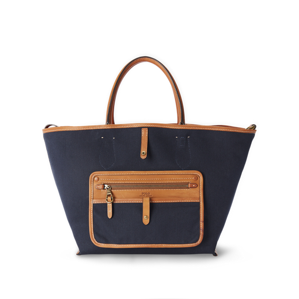 Red Bellport Canvas Medium Tote Polo Ralph Lauren 5