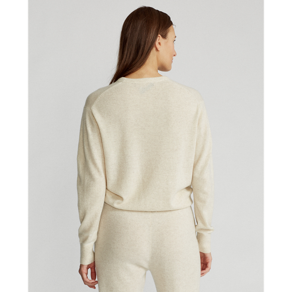 Panama Heather/Cream Washable Cashmere Jumper RLX 5
