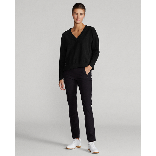 Black Jersey V-Neck Pullover RLX 4