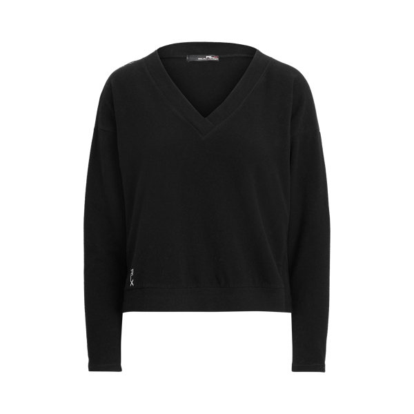 Black Jersey V-Neck Pullover RLX 2