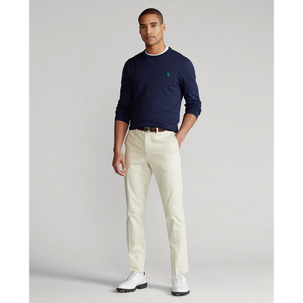 Refined Navy Cotton Crewneck Jumper Polo Golf 4