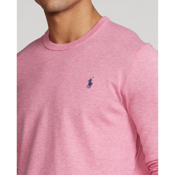 Wine Rose Heather Cotton Crewneck Jumper Polo Golf 6