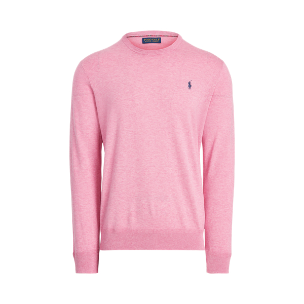 Wine Rose Heather Cotton Crewneck Jumper Polo Golf 2