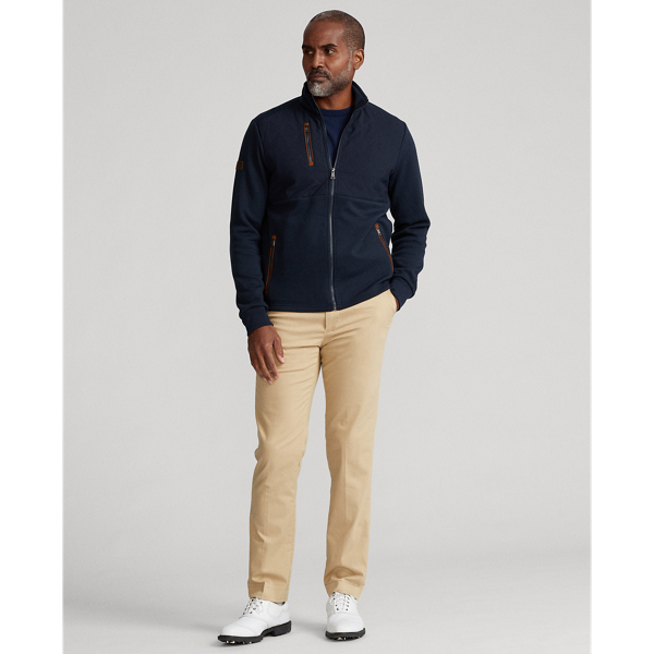 Refined Navy Hybrid Mockneck Jacket Polo Golf 4