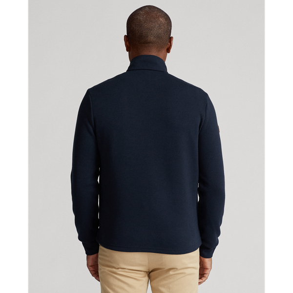 Refined Navy Hybrid Mockneck Jacket Polo Golf 5