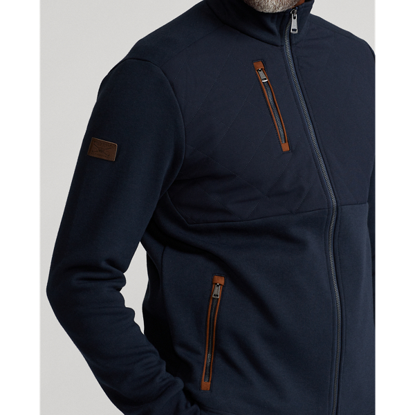 Refined Navy Hybrid Mockneck Jacket Polo Golf 6