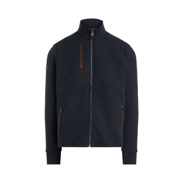 Refined Navy Hybrid Mockneck Jacket Polo Golf 2
