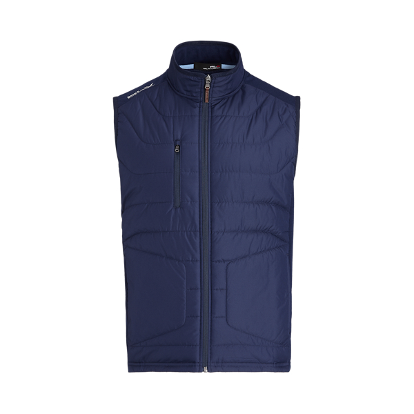 Gilet hybride &agrave; col chemin&eacute;e RLX en Marine raffin&eacute; 2