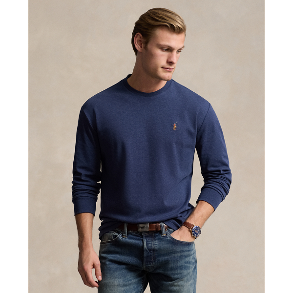 Refined Navy Classic Fit Soft Cotton Crewneck T-Shirt Polo Ralph Lauren 1