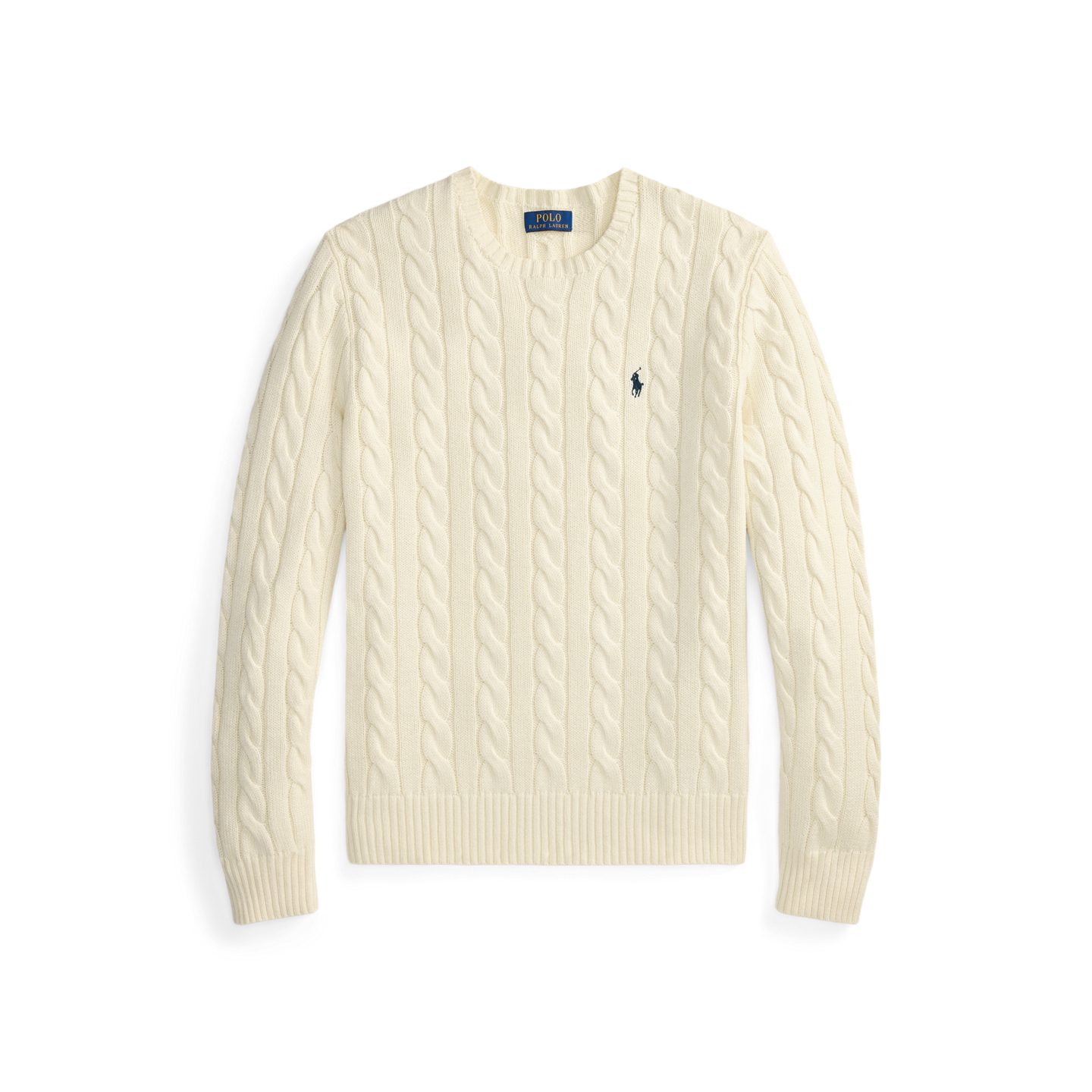 Мужской свитер Ralph Lauren Cable-Knit Cotton, цвет: Кремовый — фото 6