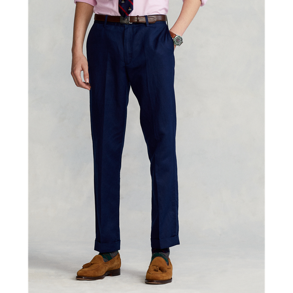 Newport Navy Straight Fit Linen-Blend Trouser Polo Ralph Lauren 4