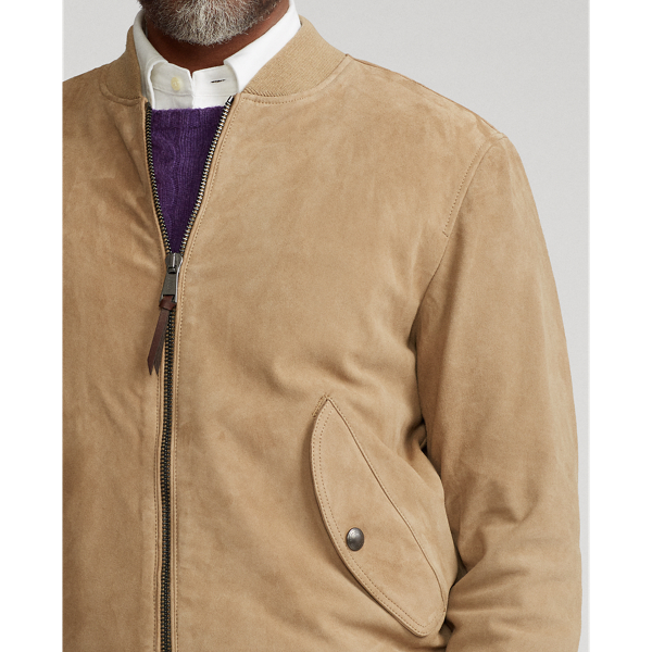 Desert Khaki Suede Flight Jacket Polo Ralph Lauren 6