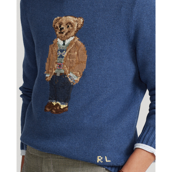 Rustic Navy Heather Polo Bear Sweater Polo Ralph Lauren 6