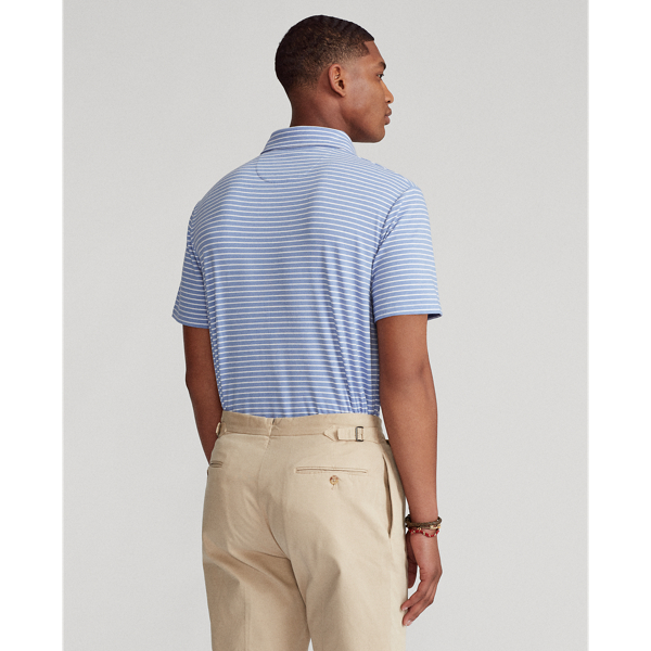 Campus Blue Heather/White Classic Fit Performance Polo Shirt Polo Ralph Lauren 5