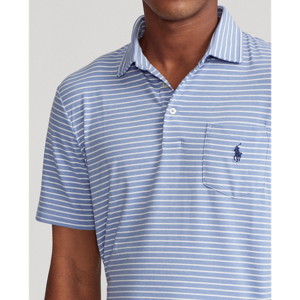 Campus Blue Heather/White Classic Fit Performance Polo Shirt Polo Ralph Lauren 6