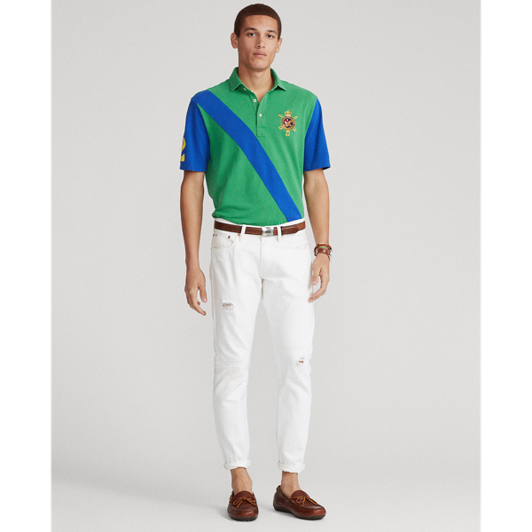 Optic Green Multi Classic Fit Mesh Polo Shirt Polo Ralph Lauren 4
