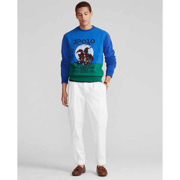 Blue Polo Print Fleece Graphic Sweatshirt Polo Ralph Lauren 3