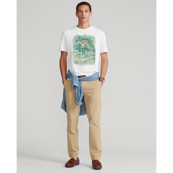 White Classic Fit Jersey Graphic T-Shirt Polo Ralph Lauren 4