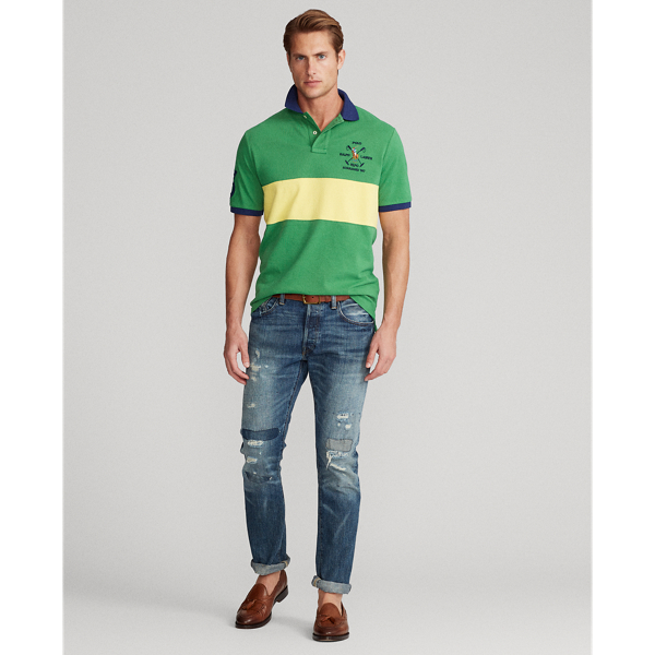 Custom Slim Fit Mesh Polo Shirt