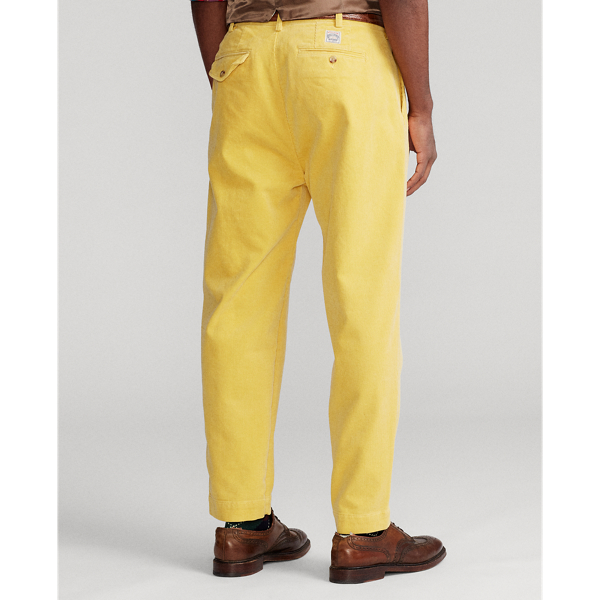 Corn Yellow Pleated Baggy Fit Stretch Corduroy Pant Polo Ralph Lauren 5