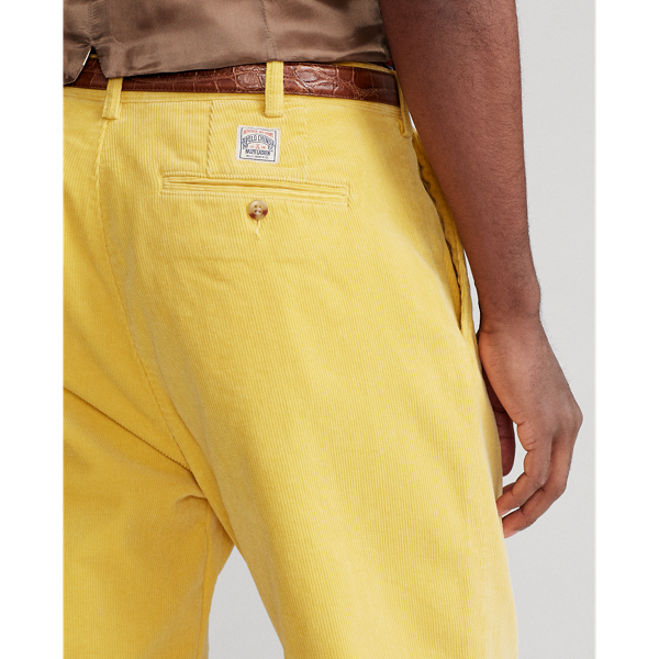 Corn Yellow Pleated Baggy Fit Stretch Corduroy Pant Polo Ralph Lauren 7