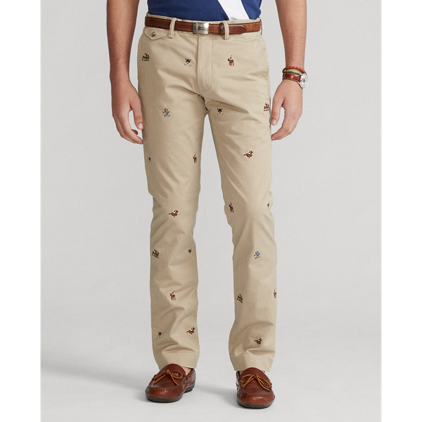 Khaki Tan Stretch Slim Fit Polo Pony Chino Trouser Polo Ralph Lauren 4