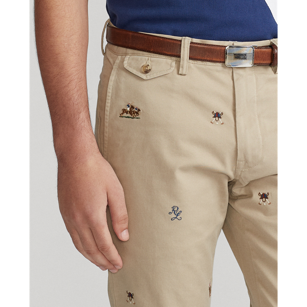 Khaki Tan Stretch Slim Fit Polo Pony Chino Trouser Polo Ralph Lauren 6