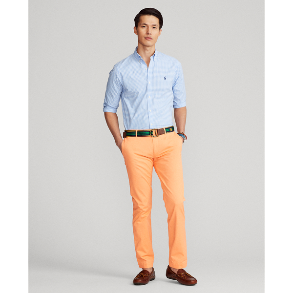 Light Blue/White Custom Fit Gingham Poplin Shirt Polo Ralph Lauren 4