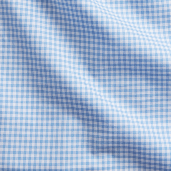 Light Blue/White Custom Fit Gingham Poplin Shirt Polo Ralph Lauren 7