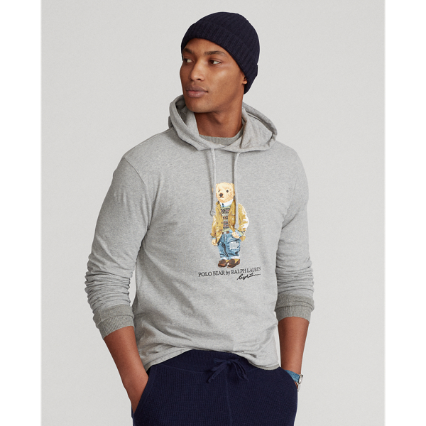 Men's Polo store Bear Long Sleeve Hooded T-shirt by Polo Ralph Lauren