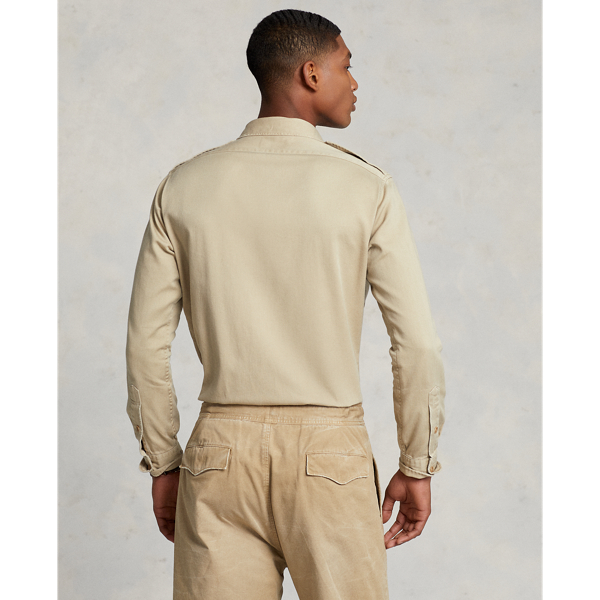 Khaki Classic Fit Twill Workshirt Polo Ralph Lauren 5