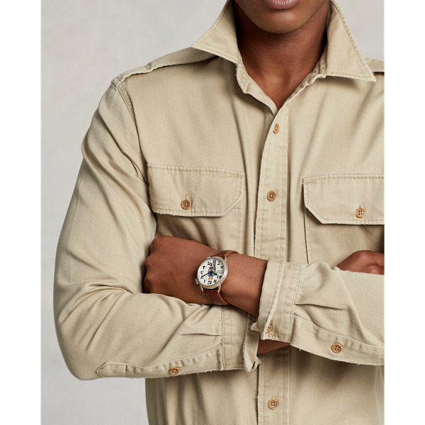 Khaki Classic Fit Twill Workshirt Polo Ralph Lauren 6