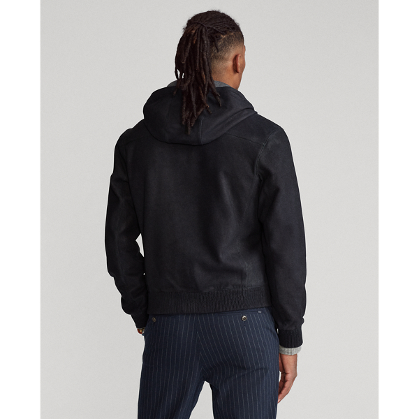 Collection Navy Bonded Suede Hooded Jacket Polo Ralph Lauren 5